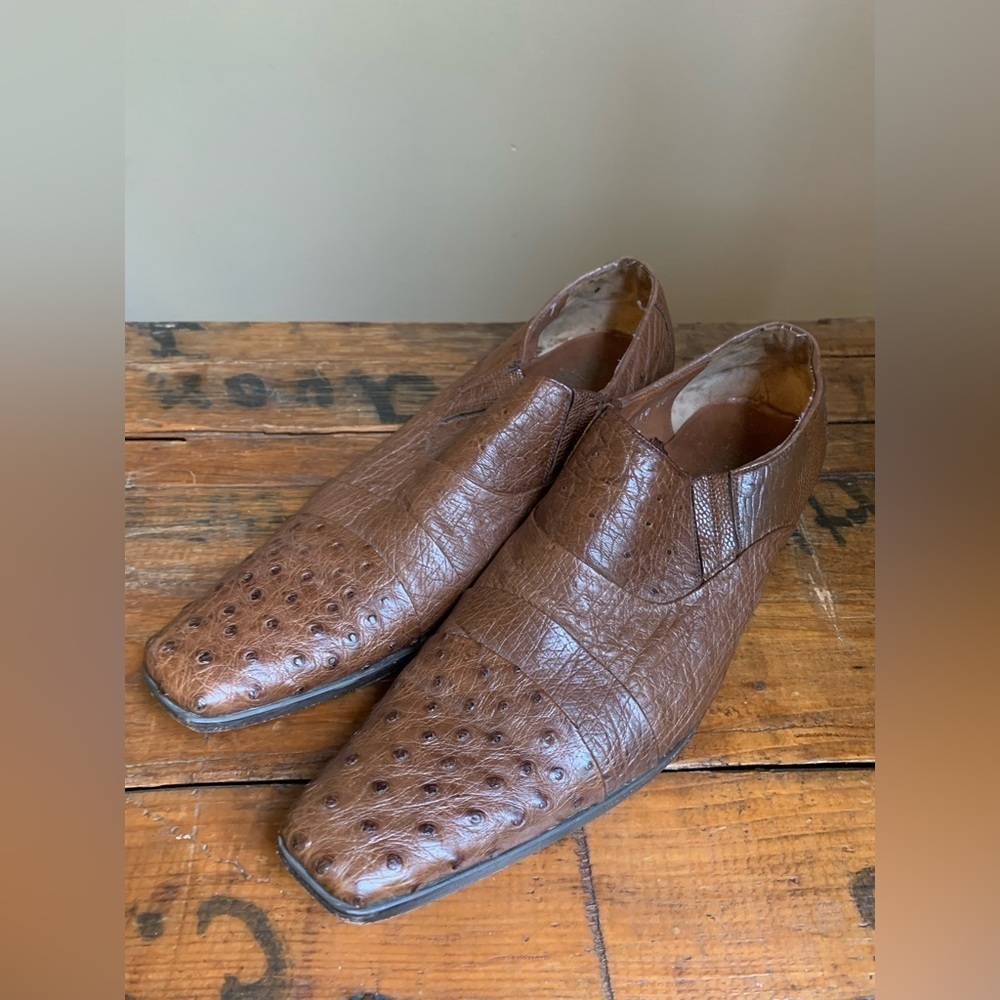 JE-VER real leather ostrich shoesMexico Size 28.5 US Men's size 10.5?